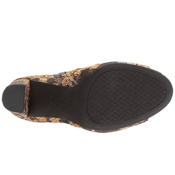 JS Elara Metallic Print Open Toe Heels - Picture 3 of 4